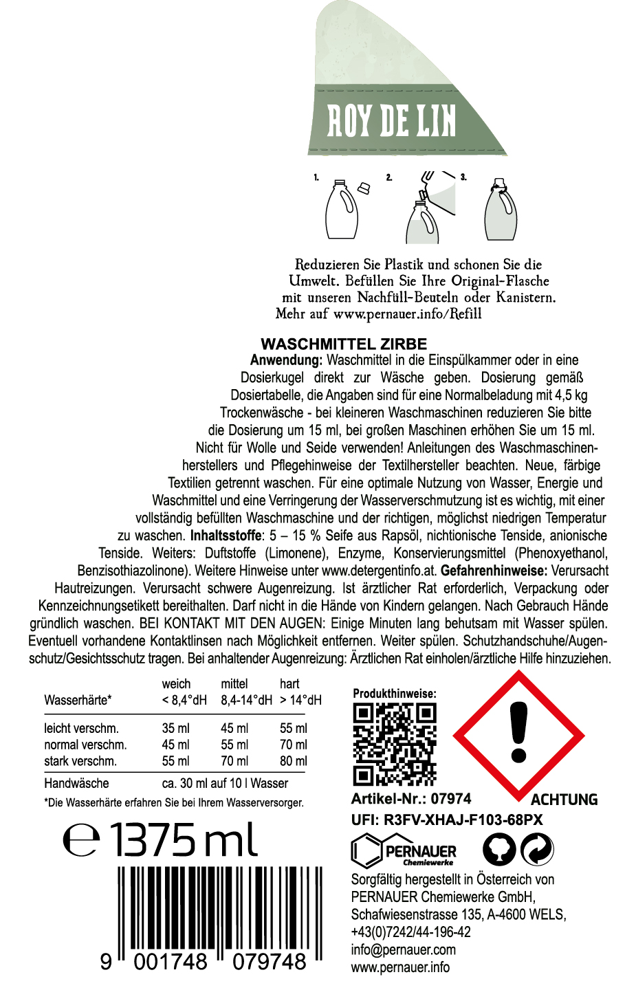 ROY DE LIN WM Zirbe 1375ml – Bild 4