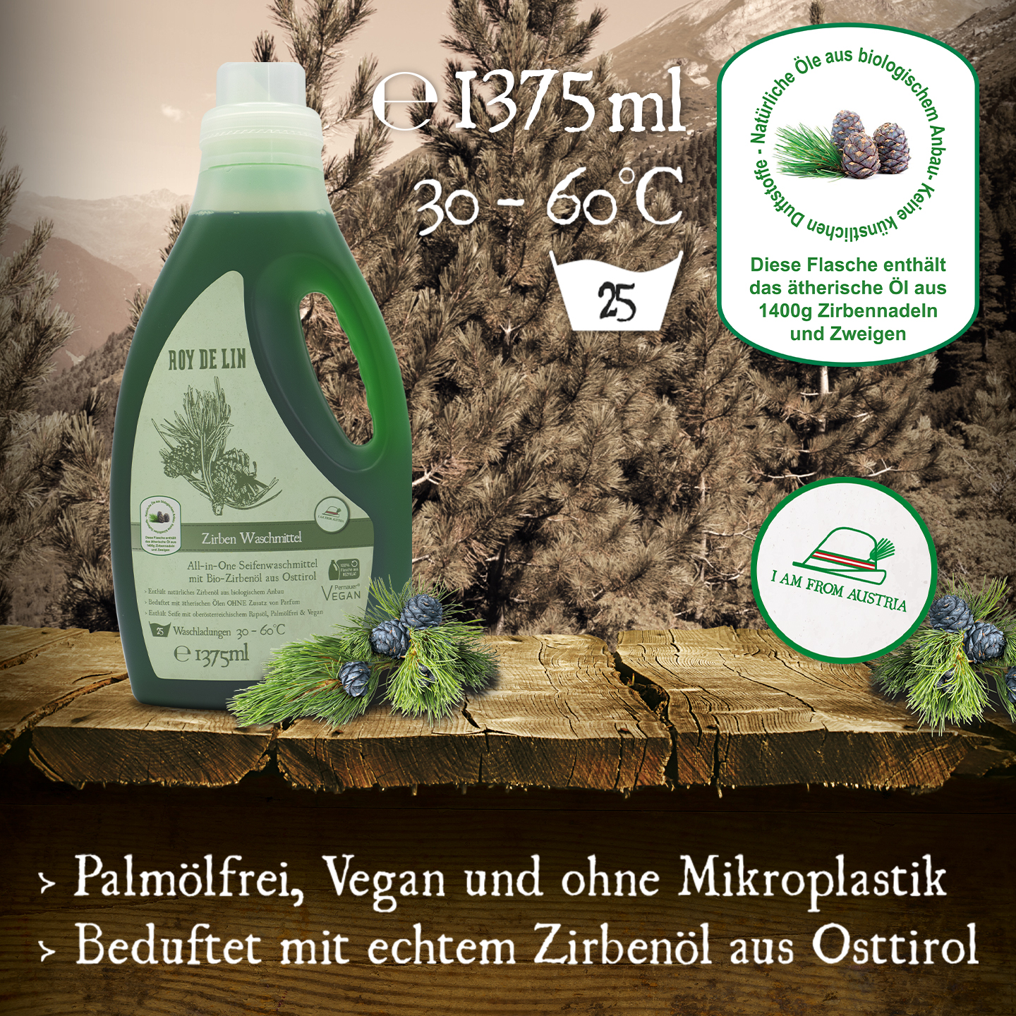 ROY DE LIN WM Zirbe 1375ml – Bild 2